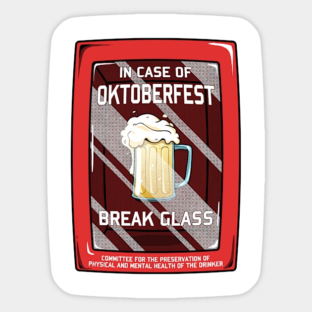 In case of Oktoberfest Sticker by KinkajouDesign